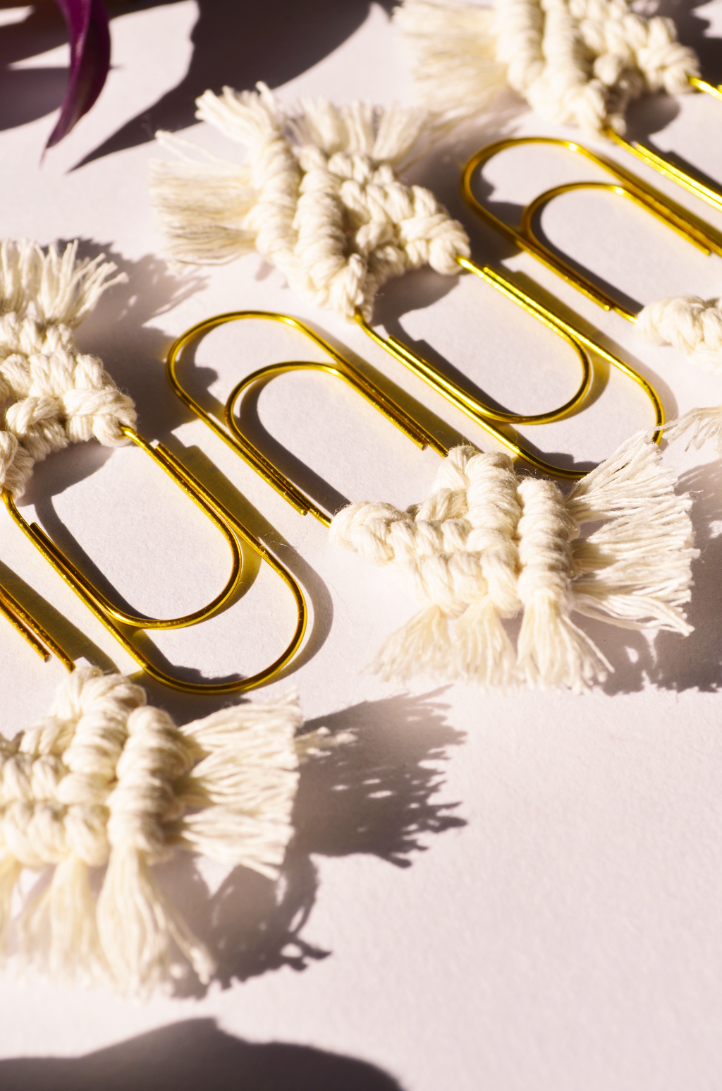 Macramé Paperclip Bookmark