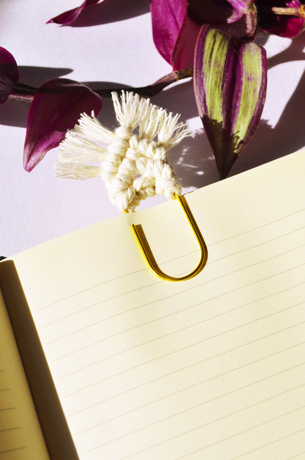 Macramé Paperclip Bookmark